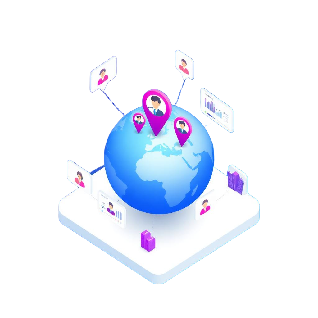 Global enterprise team illustration